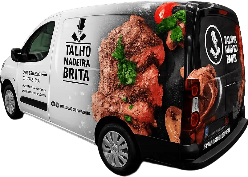 Carrinha do Talho Madeira Brita com wrap integral — BR Print Madeira
